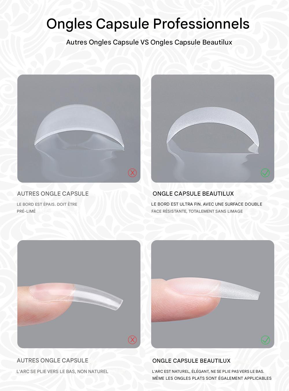 Beautilux Professionnel Capsules Matte + Colle & Remover