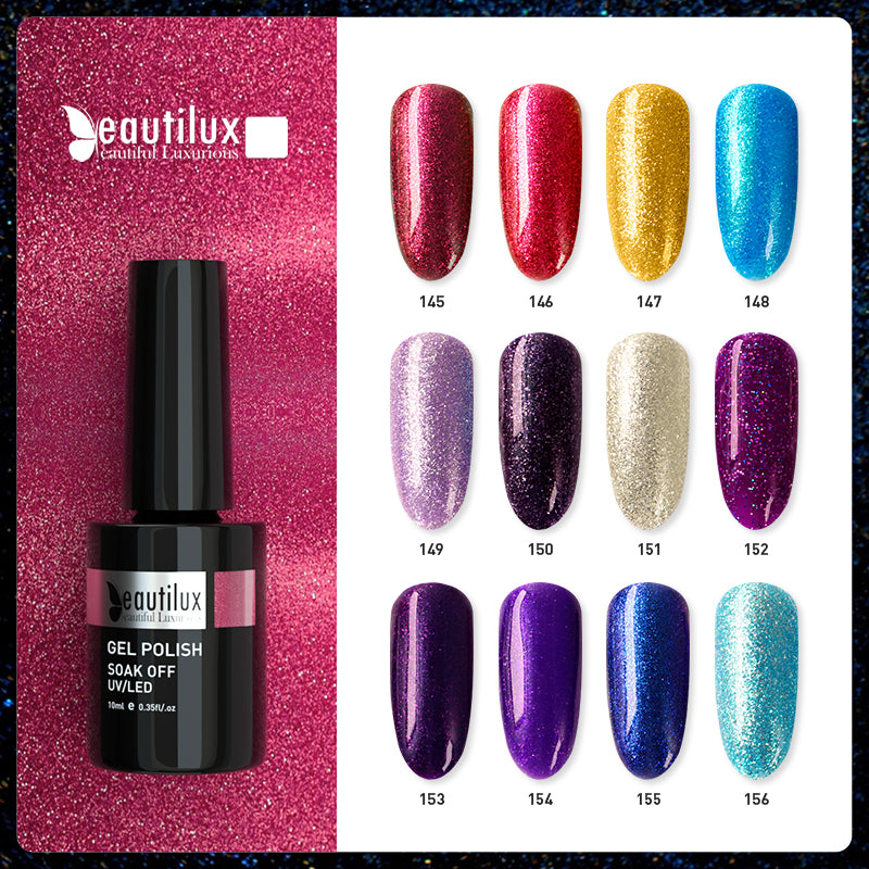 Vernis Semi-Permanent Pailleté Beautilux de B-121 à B-168