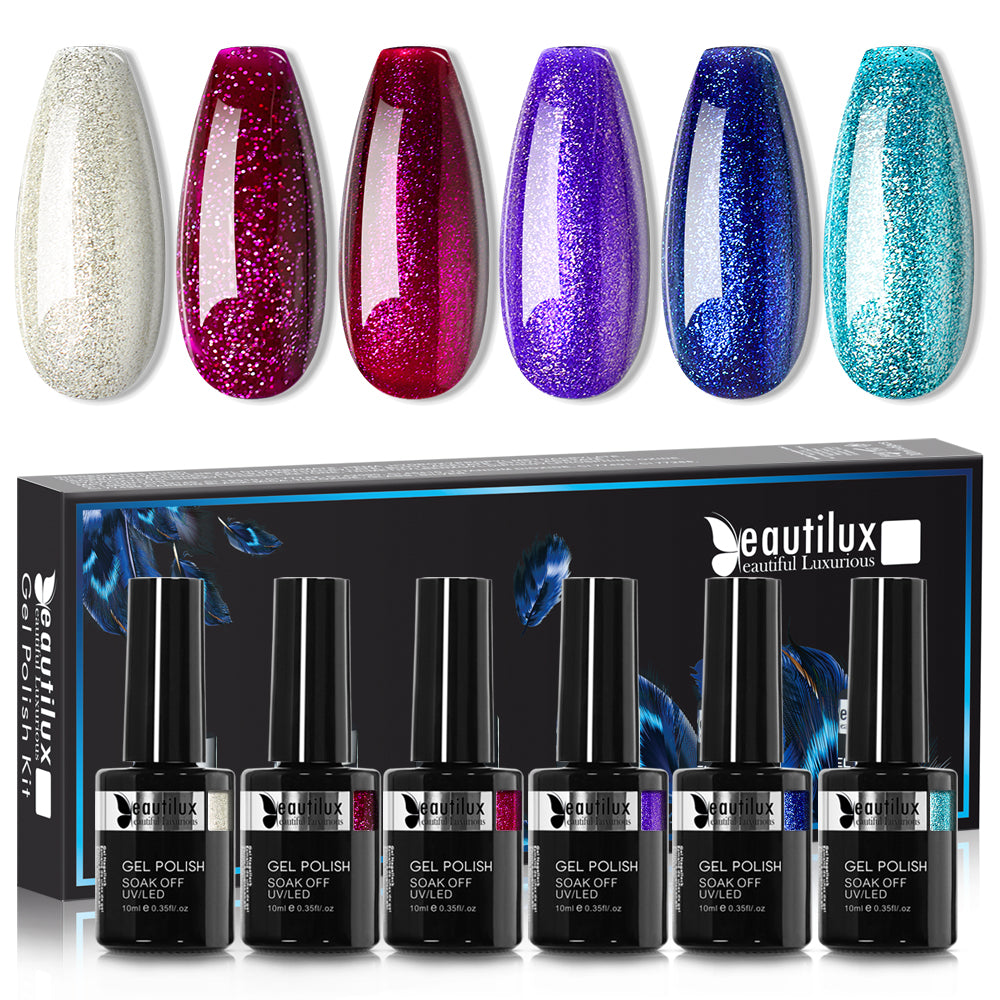 Kit de 6 VSP Beautilux collection paillette B 121 à 168