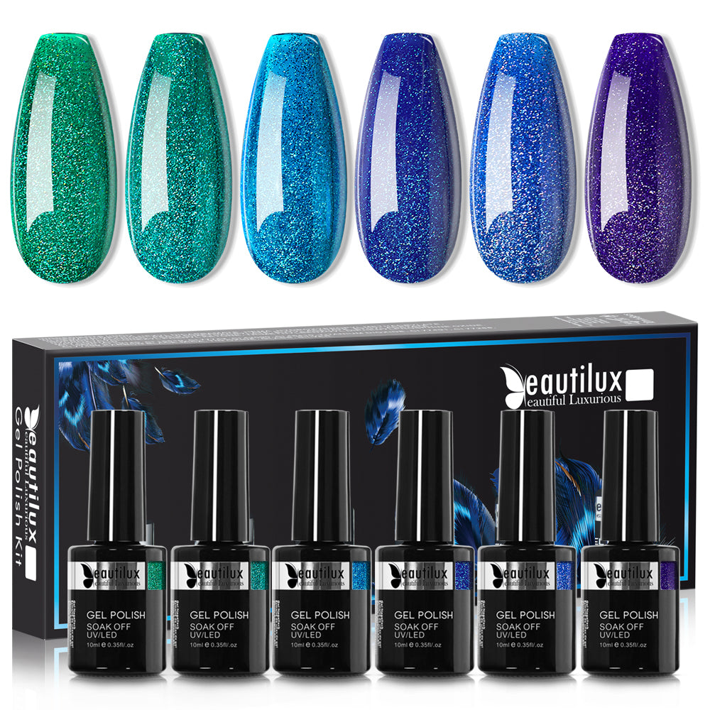 Kit de 6 VSP Beautilux collection paillette B 121 à 168