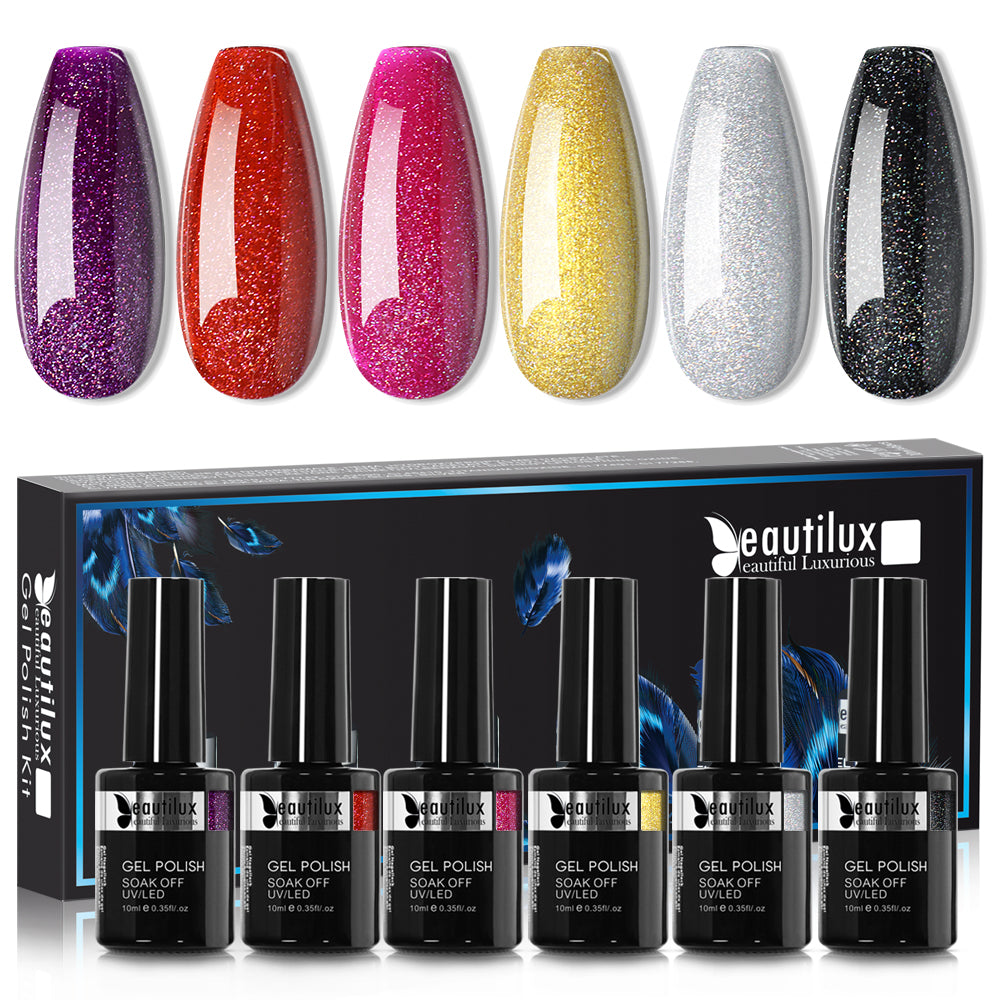 Kit de 6 VSP Beautilux collection paillette B 121 à 168