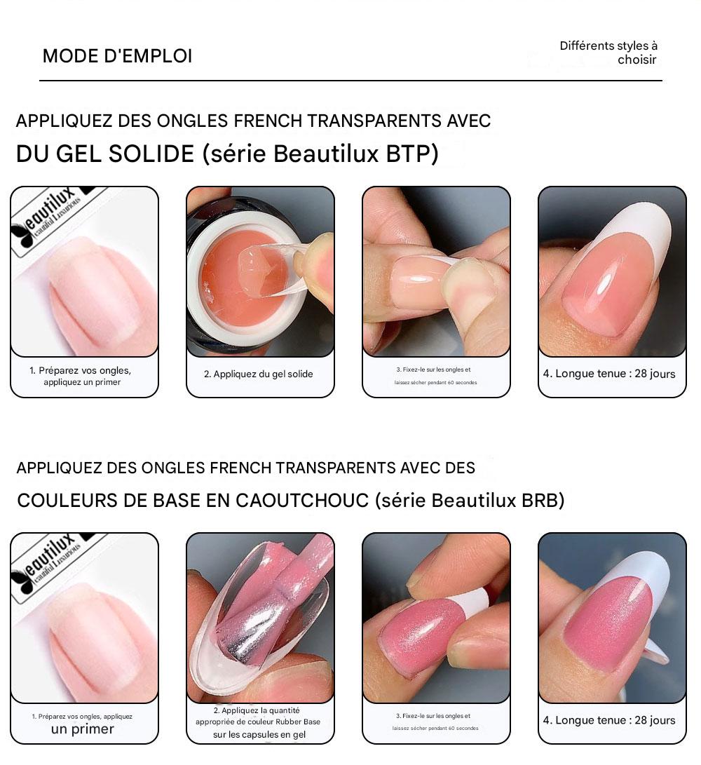Capsules Ongles Beautilux – Pose Américaine Ombre ou French – 280 pièces