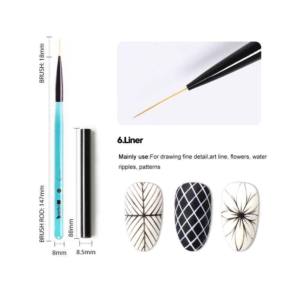 Pinceaux Nail Art Professionnels Beautilux