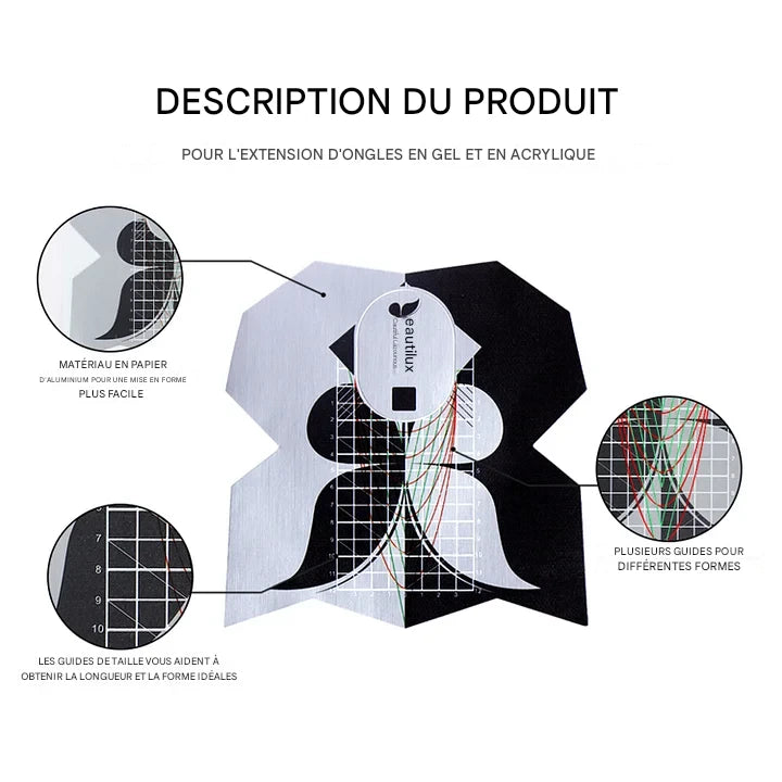 Beautilux Chablons de Construction Ongles Professionnelles â 300 pcs
