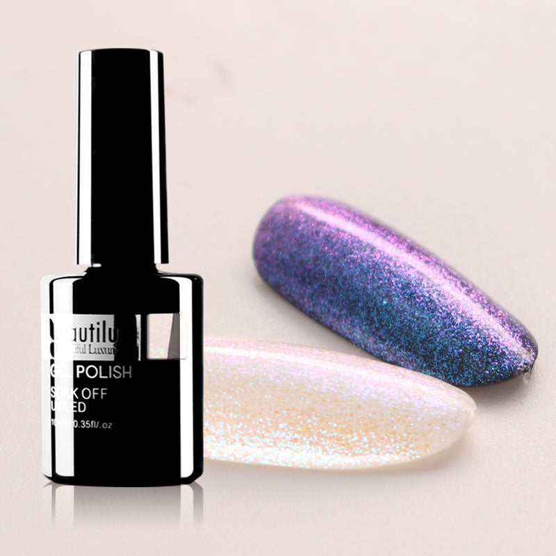 Vernis Gel Pailleté Beautilux – Effets Holographique, Opale & Aurora – 10ml