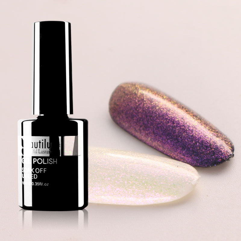 Vernis Gel Pailleté Beautilux – Effets Holographique, Opale & Aurora – 10ml