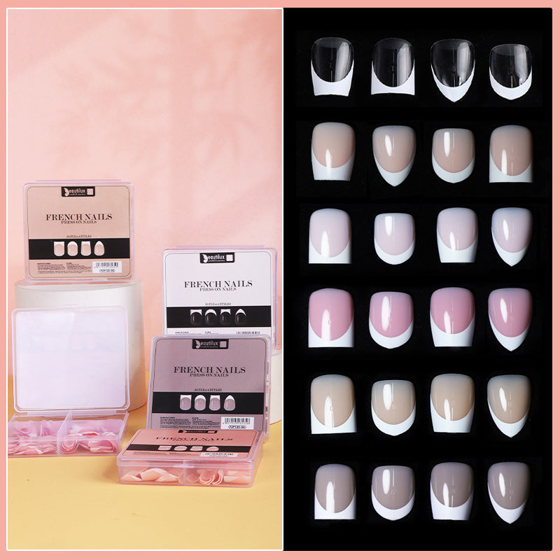 Capsules Ongles Beautilux 120 pièces – Formes Coffin, Amande, Carré, Stiletto