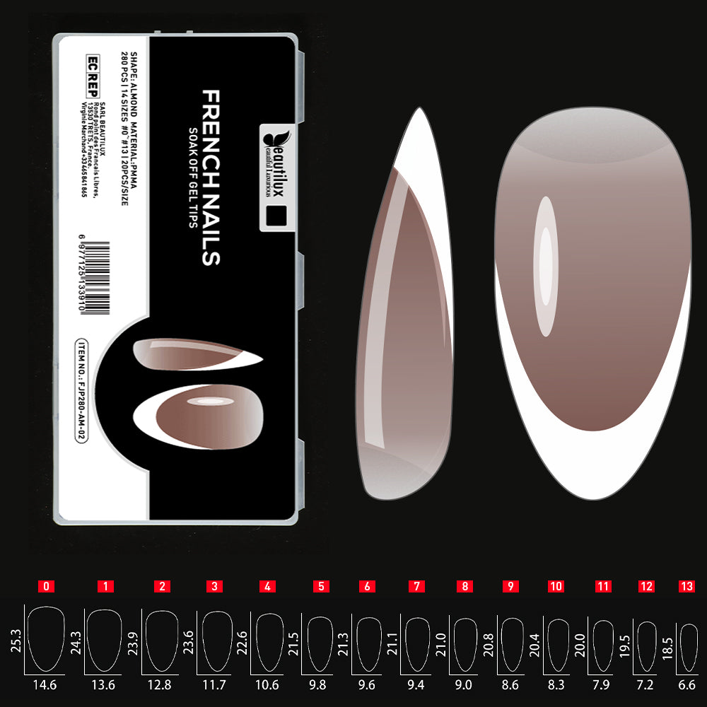 Capsules Ongles Beautilux – Pose Américaine Ombre ou French – 280 pièces