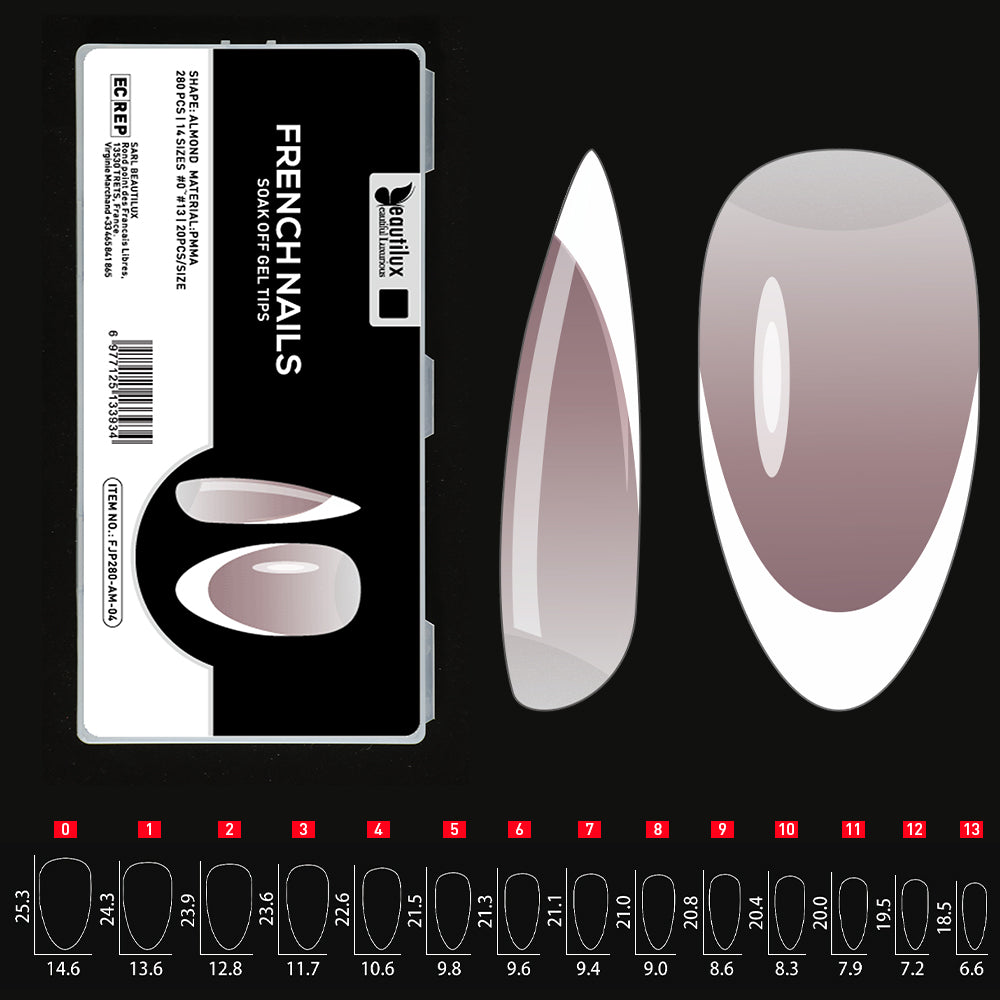 Capsules Ongles Beautilux – Pose Américaine Ombre ou French – 280 pièces