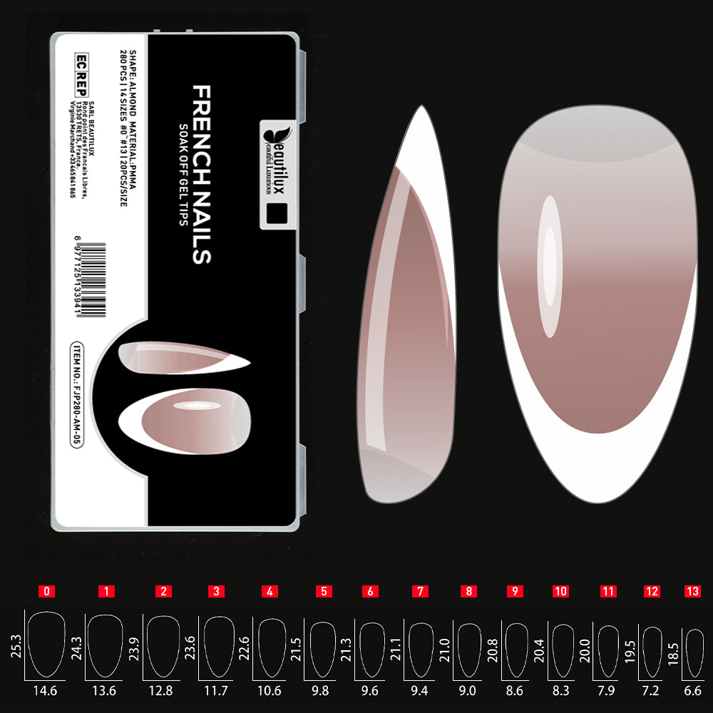 Capsules Ongles Beautilux – Pose Américaine Ombre ou French – 280 pièces