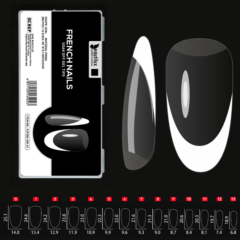 Capsules Ongles Beautilux – Pose Américaine Ombre ou French – 280 pièces