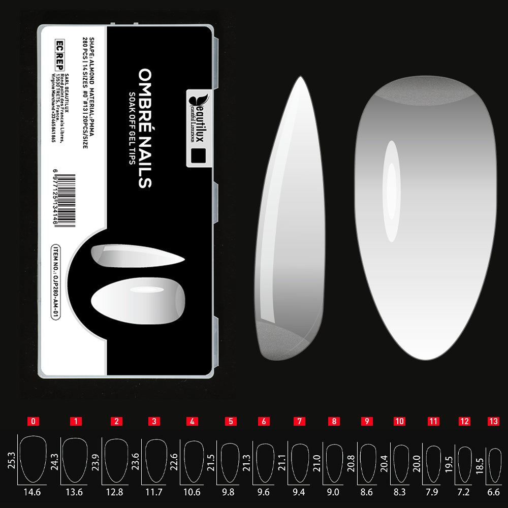 Capsules Ongles Beautilux – Pose Américaine Ombre ou French – 280 pièces