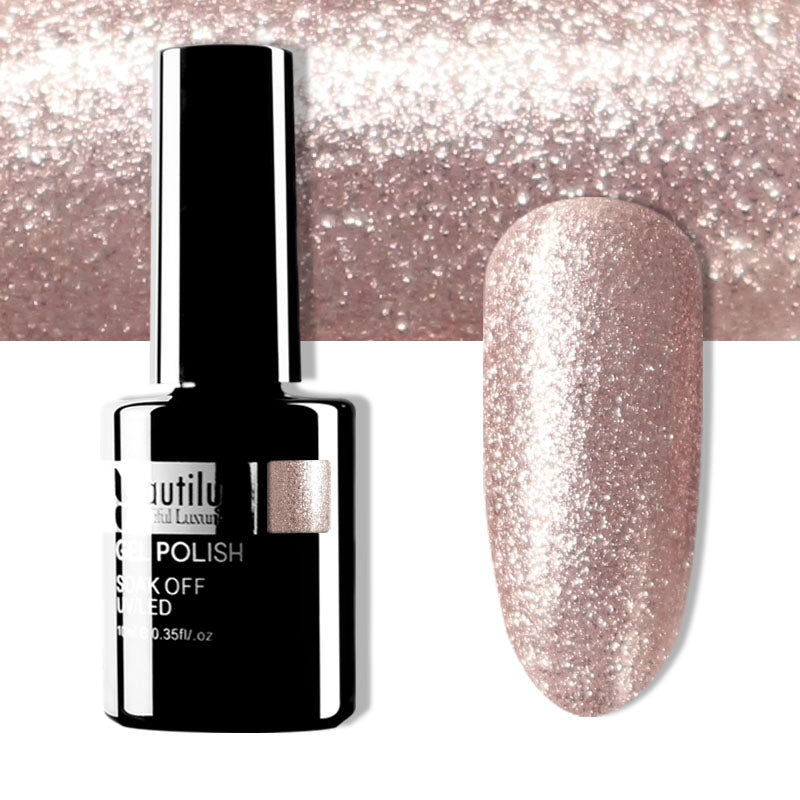 Vernis Gel Semi-Permanent Pailleté – Diamond Platinum Color Beautilux – 10ml