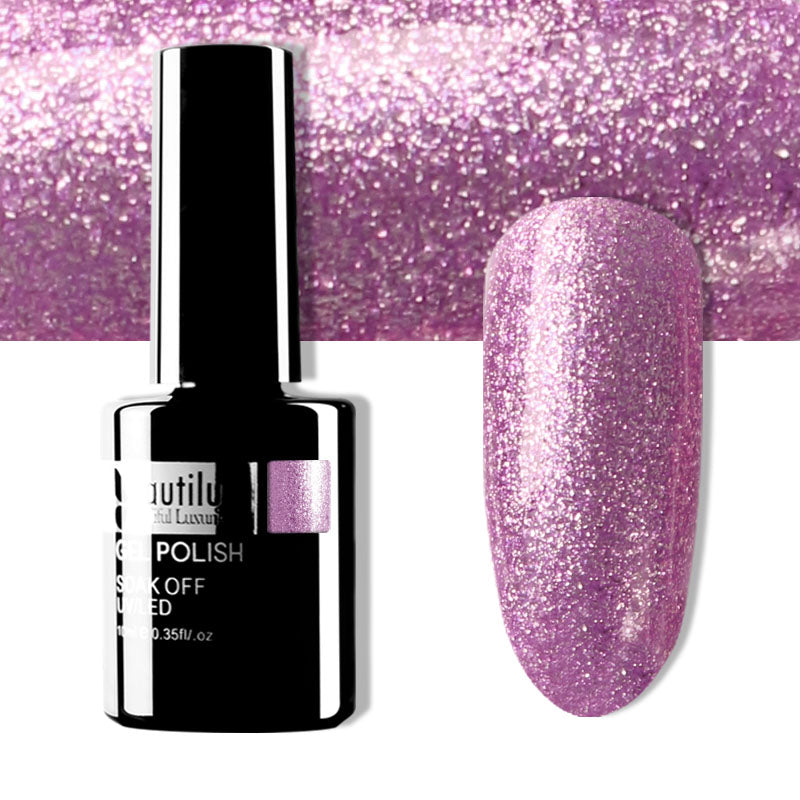 Vernis Gel Semi-Permanent Pailleté – Diamond Platinum Color Beautilux – 10ml