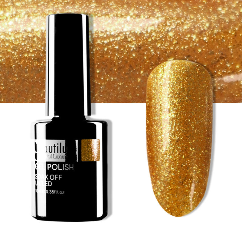Vernis Gel Semi-Permanent Pailleté – Diamond Platinum Color Beautilux – 10ml