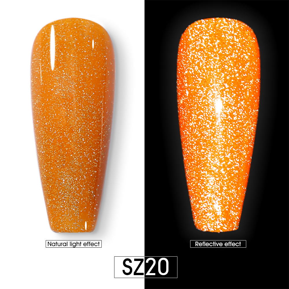 Vernis Gel Semi-Permanent 2-en-1 Beautilux – Réfléchissante brillante pailletée – 10ml