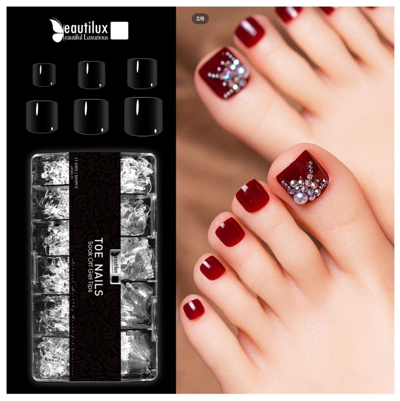 Ongles Capsules pour les Pieds Beautilux