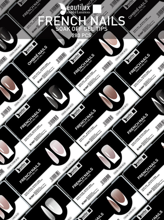 Capsules Ongles Beautilux – Pose Américaine Ombre ou French – 280 pièces