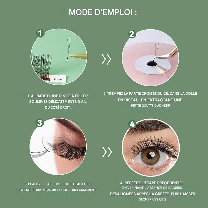 Extensions de Cils en V DE® – 12 Rangs – Longueurs Mixtes (8 à 13 mm)