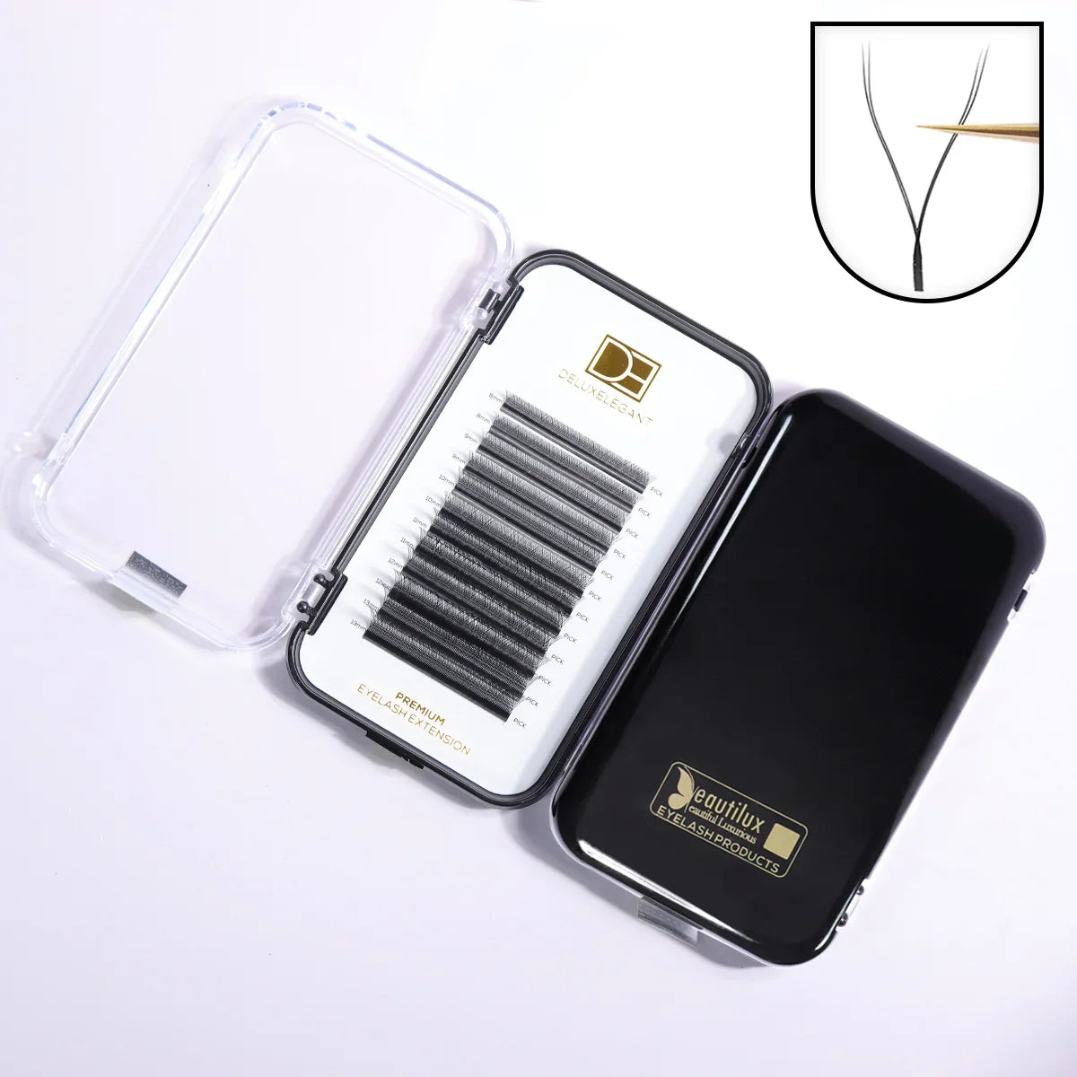 Extensions de Cils YY DE® – 12 Rangées – Longueurs Mixtes (8 à 13 mm)