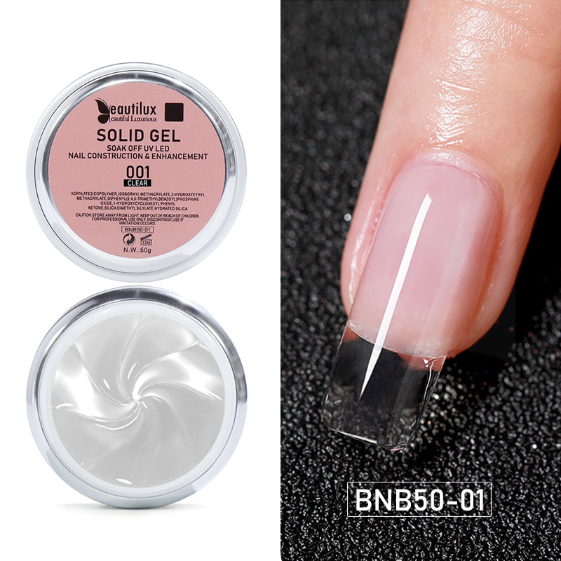 BNB50-01 Solid Gel New Generation – Farbe Klar: Transparenz und Präzision für perfekte Nägel