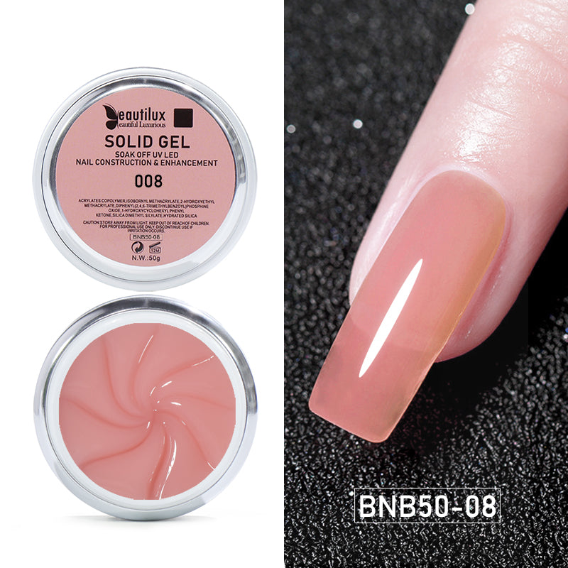 BNB50-08 Solid Gel New Generation BNB - Color Apricot Blush: natural and durable for an impeccable manicure