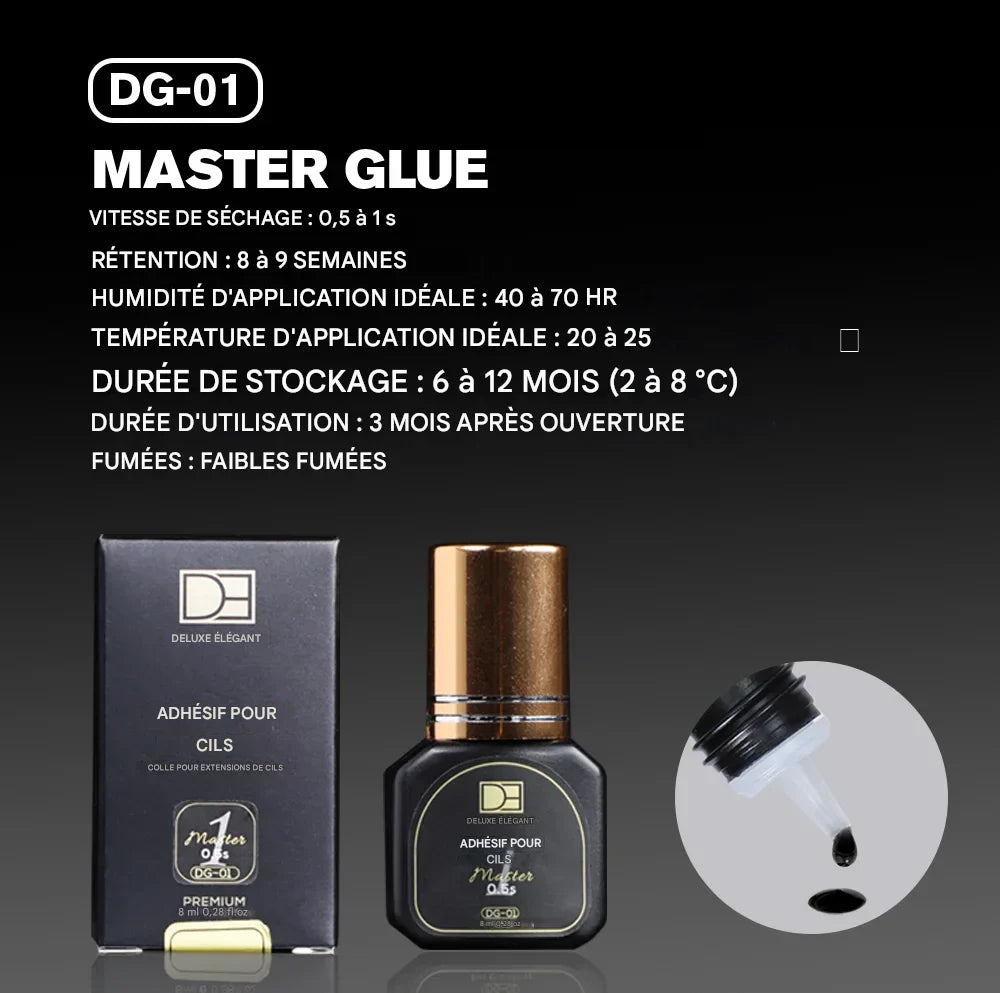 Colle à Cils Professionnelle DE® Master – 0,5s – 8 ml