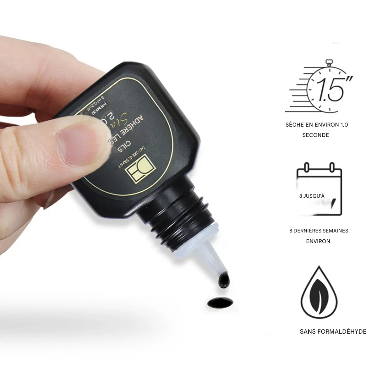 Colle à Cils Professionnelle DE® Artist – 1,0 s – 8 ml