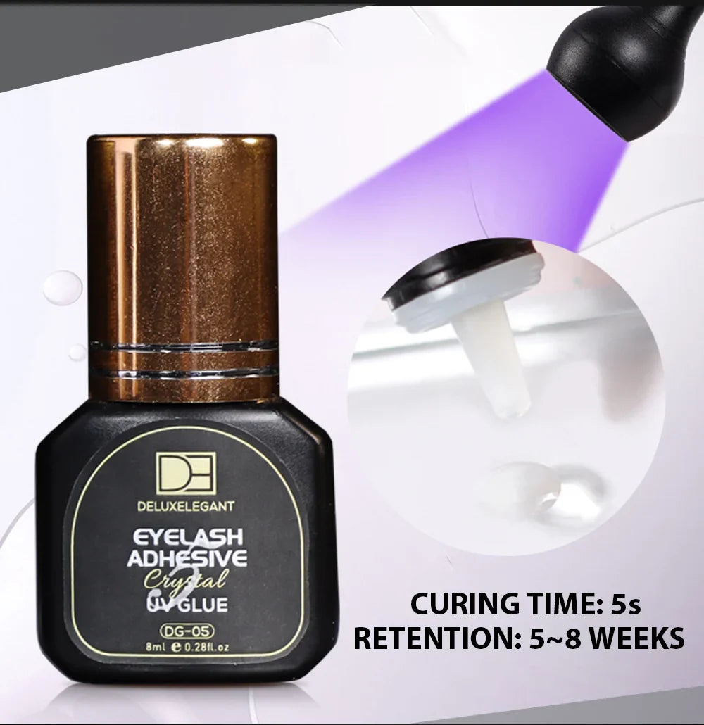 Colle à Cils UV DE® Crystal – 2,0 s – 8 ml