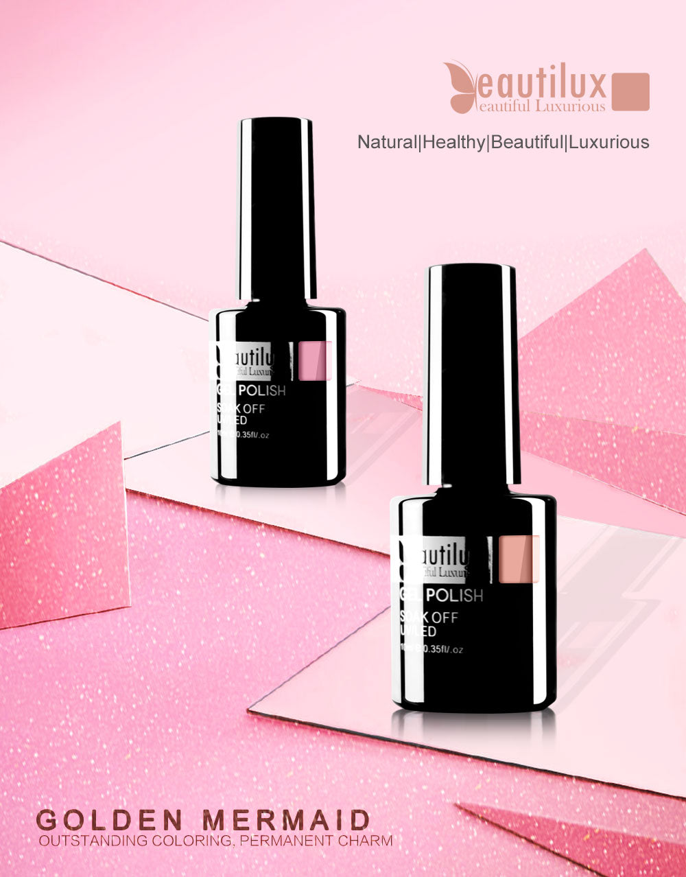 Vernis Gel Semi-Permanent Pailleté Beautilux – 10ml