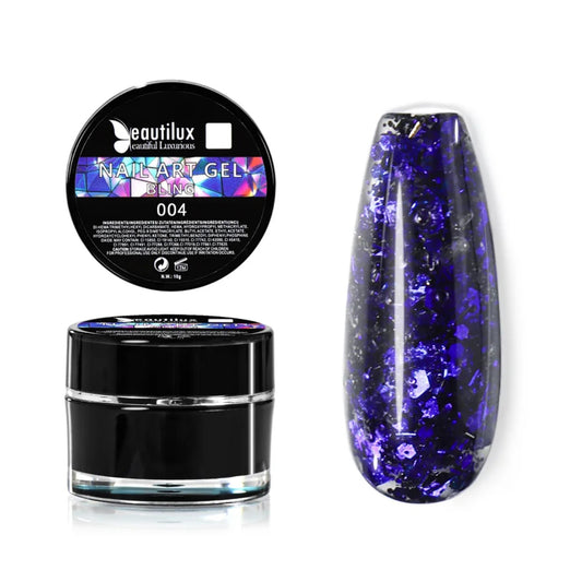 Nail Art Gel BLING Beautilux BHCD-04: Die Eleganz von glitzerndem Mitternachtsblau für einen erhabenen French-Touch