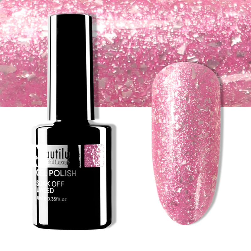 Vernis Gel Semi-Permanent Pailleté – Diamond Platinum Color Beautilux – 10ml