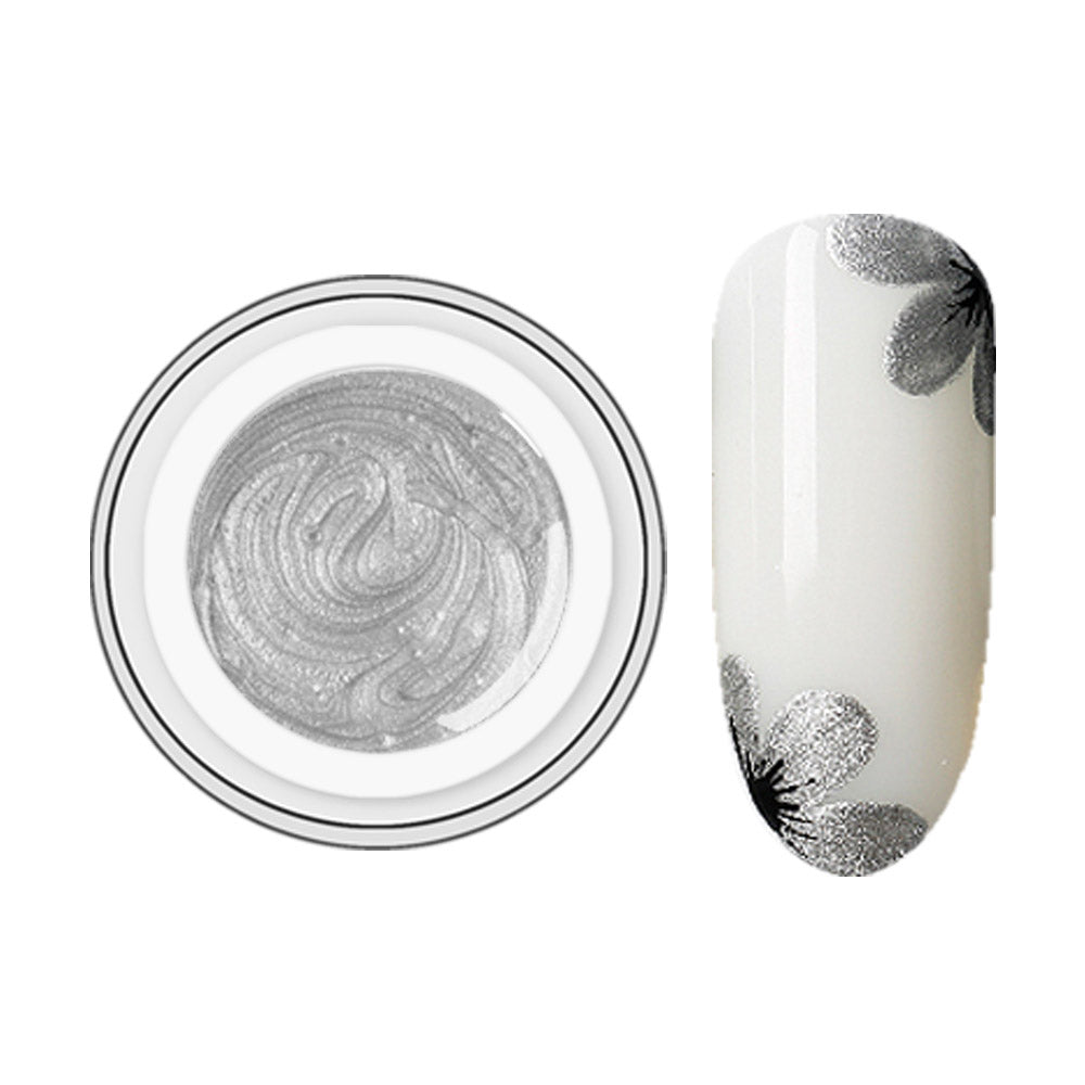 BC-12 LACKIERGEL Silber BEAUTILUX NAIL ART 10 Gr