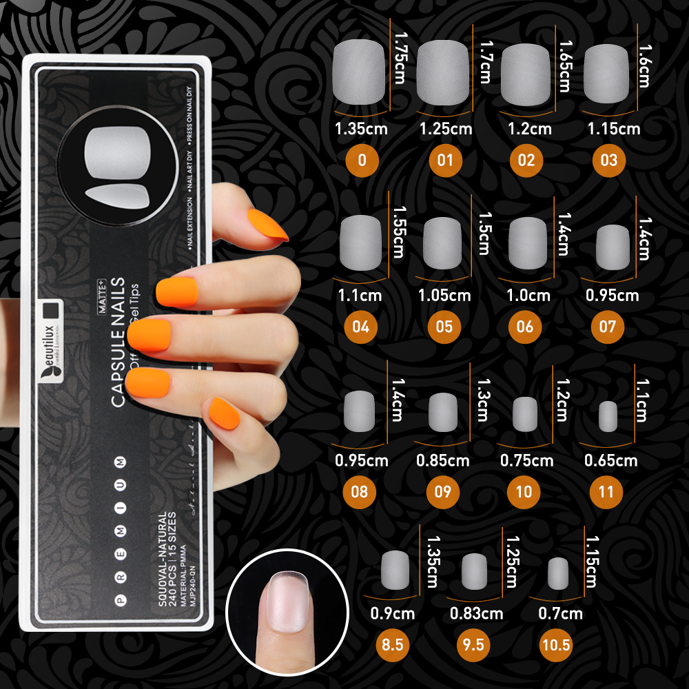 Beautilux Professional Matte Capsules + Glue &amp; Remover
