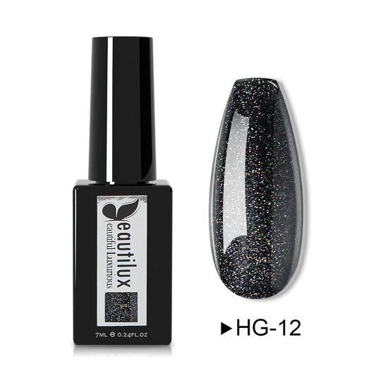 BEAUTILUX HEMA FREE GEL POLISH-GLITTER COLOR HG-12