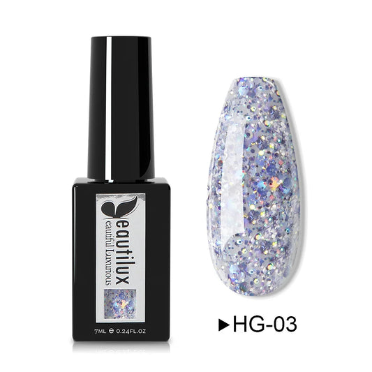 BEAUTILUX HEMA FREE GEL POLISH-GLITTER COLOR HG-03