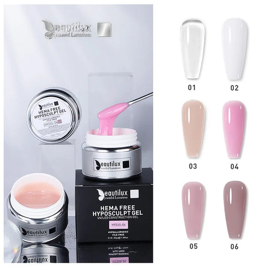 Beautilux Gel de Construction Sans limage Sans HEMA – 7 ml, 10 g & 55 g